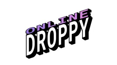 ONLINE vs DROPPY, Isometric View 'da 3B Metin Canlandırması Karşıt Kelime Hareketi Döngüsü ve Kalın Tipografi Efektleri