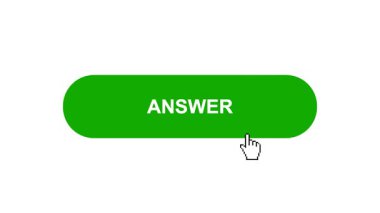 Beyaz Arkaplanda Yeşil Yanıt Tuşu Canlandırması Tıkla ve Yükleme Çubuğuna Döndür Sonra İşaret Tamamlama Çemberi