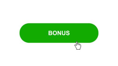 Beyaz Arkaplan Animasyonunda Yeşil Kemik Tuşu Tıklama ve Yükleme Çubuğuna Döner Sonra Tik İşareti Tamamlama Çemberi