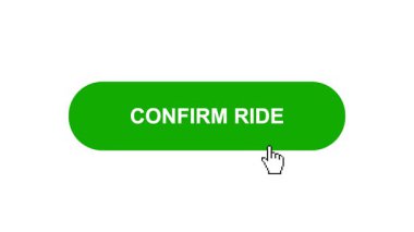 Beyaz Arkaplanda Yeşil ConFIRM Röportaj Düğmesi Canlandırması Tıkla ve Yükleme Çubuğuna Dönüştür Sonra Tik İşareti Tamamlama Çemberi