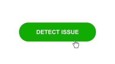Beyaz Arkaplanda Yeşil DETECT Konusu Tuş Canlandırması Tıkla ve Yükleme Çubuğuna Dönüştür Sonra Tik İşaretli Tamamlama Çemberi
