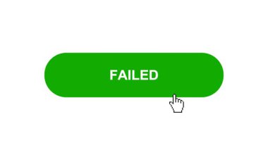 Beyaz Arkaplanda Yeşil Düğme Canlandırması Tıkla ve Yükleme Çubuğuna Dönüştür Sonra İşaretle Tamamlama Çemberi