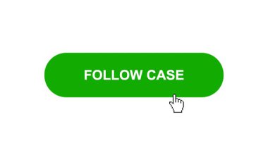 Beyaz Arkaplanda Yeşil FOLLOW Davası Tuş Canlandırması Tıkla ve Yükleme Çubuğuna Dönüştür Sonra Tik İşaretli Tamamlama Çemberi