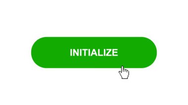 Beyaz Arkaplanda Yeşil Tuş Canlandırması Tıkla ve Yükleme Çubuğuna Dönüştür Sonra Tik İşaretli Tamamlama Çemberi