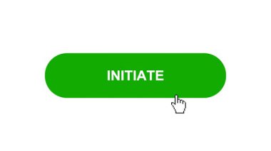 Beyaz Arkaplanda Yeşil Düğme Canlandırması Tıkla ve Yükleme Çubuğuna Dönüştür Sonra İşaretle Tamamlama Çemberi