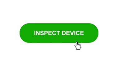 Beyaz Arkaplanda Yeşil Tuş Canlandırması Tıkla ve Yükleme Çubuğuna Dönüştür Sonra İşaret Tamamlama Çemberi