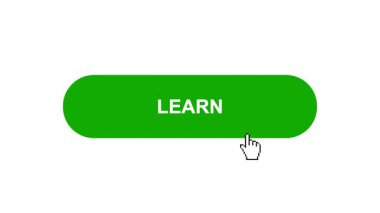 Beyaz Arkaplanda Yeşil Eğitim Animasyonu Tıkla ve Yükleme Çubuğuna Dönüştür Sonra İşaret Tamamlama Çemberi