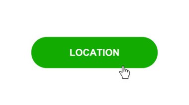 Beyaz Arkaplanda Yeşil Lokasyon Tuşu Canlandırması Tıkla ve Yükleme Çubuğuna Dönüştür Sonra Tik İşareti Tamamlama Çemberi