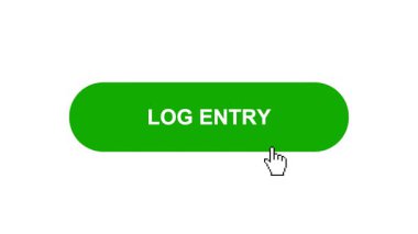 Beyaz Arkaplanda Yeşil Log Giriş Tuşu Canlandırması Tıkla ve Yükleme Çubuğuna Dönüştür Sonra Tik İşaretli Tamamlama Çemberi