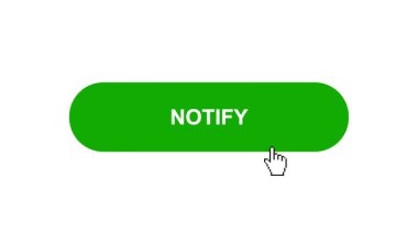 Beyaz Arkaplanda Yeşil Bildirim Tuşu Canlandırması Tıkla ve Yükleme Çubuğuna Döndür Sonra İşaretle İşaretleme Tamamlama Çemberi