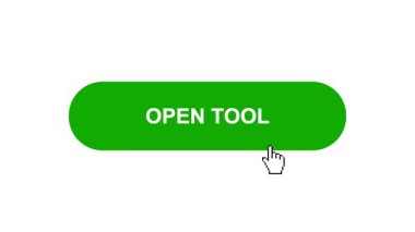 Beyaz Arkaplanda Yeşil Alet Araç Canlandırması Tıkla ve Yükleme Çubuğuna Dönüştür Sonra Tik İşaretli Tamamlama Çemberi