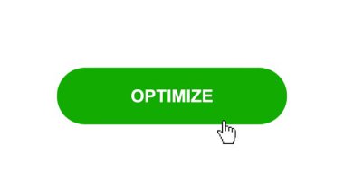 Beyaz Arkaplanda Yeşil İyimser Tuş Canlandırması Tıkla ve Yükleme Çubuğuna Dönüştür Sonra Tik İşaretli Tamamlama Çemberi