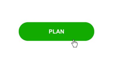 Beyaz Arkaplanda Yeşil PLAN Düğme Canlandırması Tıkla ve Yükleme Çubuğuna Dönüştür Sonra İşaretle İşaretleme Tamamlama Çemberi