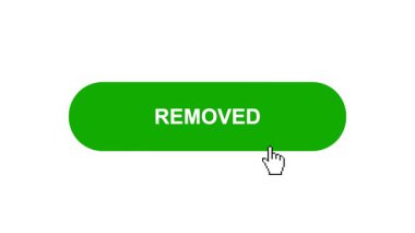 Beyaz Arkaplan Animasyonunda Yeşil KIRMA Tıklama ve Yükleme Çubuğuna Döner Sonra İşaret Tamamlama Çemberi