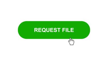 Beyaz Arkaplanda Yeşil İstek Dosyası Canlandırması Tıkla ve Yükleme Çubuğuna Dönüştür Sonra İşaretle İşaretleme Tamamlama Çemberi