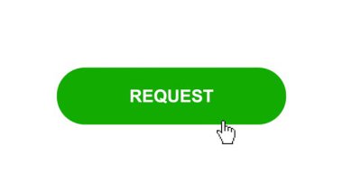 Beyaz Arkaplanda Yeşil İstek Tuşu Canlandırması Tıkla ve Yükleme Çubuğuna Dönüştür Sonra İşaretle Tamamlama Çemberi