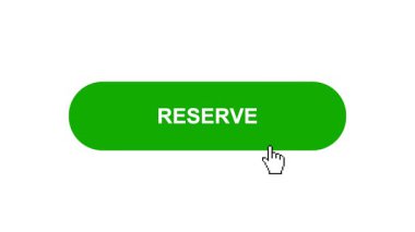 Beyaz Arkaplanda Yeşil RESERVE Tuş Canlandırması Tıkla ve Yükleme Çubuğuna Dönüştür Sonra Tik İşareti Tamamlama Çemberi