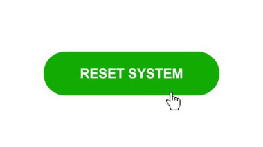 SİSTEM SİSTEM Tuşu Canlandırması Beyaz Arkaplan Tıklayıp Yükleme Çubuğuna Dönüyor Sonra Tik İşaretli Tamamlama Çemberi