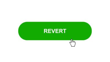 Beyaz Arkaplanda Yeşil REVERT Tuş Canlandırması Tıkla ve Yükleme Çubuğuna Döndür Sonra Tik İşareti Tamamlama Çemberi