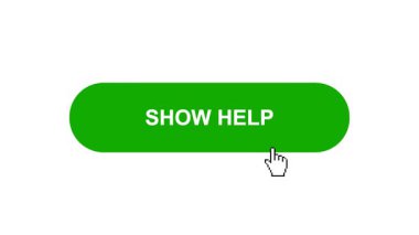 Beyaz Arkaplanda Yeşil Gösteri Yardım Tuşu Canlandırması Tıkla ve Yükleme Çubuğuna Dönüştür Sonra Tik İşareti Tamamlama Çemberi