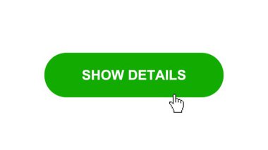 Beyaz Arkaplanda Yeşil Şov Düğme Canlandırması Tıkla ve Yükleme Çubuğuna Dönüştür Sonra Tik İşaretli Tamamlama Çemberi