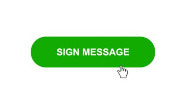 Beyaz Arkaplanda Yeşil İşaret Tuşu Canlandırması Tıkla ve Yükleme Çubuğuna Dönüştür Sonra İşaretle İşaretleme Tamamlama Çemberi