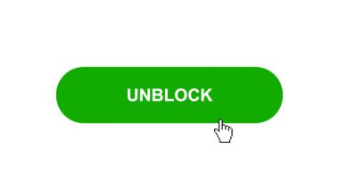 Beyaz Arkaplanda Yeşil Blok Düğmesi Canlandırması Tıkla ve Yükleme Çubuğuna Dönüştür Sonra İşaret Tamamlama Çemberi