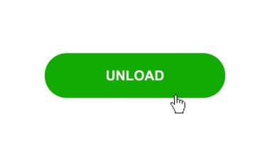Beyaz Arkaplanda Yeşil UNLOAD düğme Canlandırması Tıkla ve Yükleme Çubuğuna Dönüştür