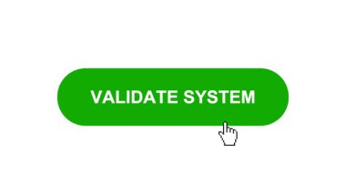 Beyaz Arkaplanda Yeşil SİSTEM Tuş Canlandırması Tıkla ve Yükleme Çubuğuna Dönüştür Sonra Tik İşareti Tamamlama Çemberi