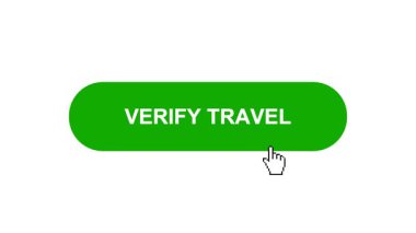 Beyaz Arkaplan Animasyonunda Yeşil VERIFY TÜRKÇE Tuşu Tıklayıp Yükleme Çubuğuna Dönüyor