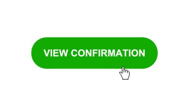 Beyaz Arkaplanda Yeşil Görüntü Tuş Canlandırması Tıkla ve Yükleme Çubuğuna Dönüştür Sonra İşaret Tamamlama Çemberi