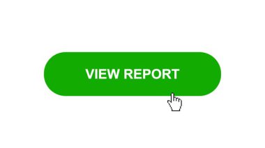 Beyaz Arkaplan Animasyonunda Yeşil Görüntü REPORT Tuşu Tıkla ve Yükleme Çubuğuna Dönüş Tik İşaretli Tamamlama Çemberi