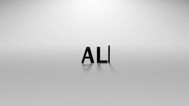 Beyaz Arkaplanda İmleç Etkisi ve Yanıp sönen En Küçük Hareket ile Neredeyse Metin Canlandırması