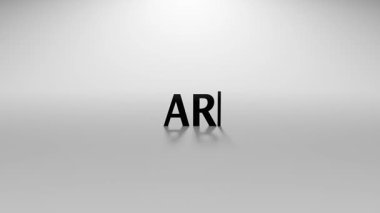 3D Arşivlenmiş Metin Animasyonu Yazma Efekti ve İmleç İmleci Asgari Hareket Açık Beyaz Arkaplanda