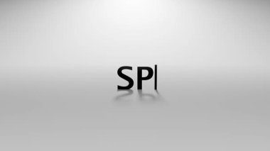 3B Oluşturulmuş İmleç İmleci ile Beyaz Arkaplan Üzerinde Yazma Efekti ve Yanıp sönen İmleç Asgari Hareketi ile Metin Canlandırması