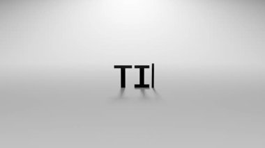 Beyaz Arkaplanda Yazma Efekti ve İmleç Küçük Hareketi ile 3B Hazırlanmış Metin CanlandırmasıName