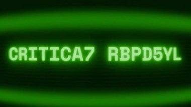Old green CRT screen showing text CRITICAL DANGER! appearing in random glitch and coding style