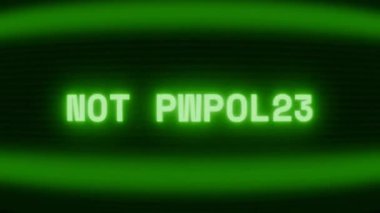 Old green CRT screen showing text NOT RESPOND appearing in random glitch and coding style