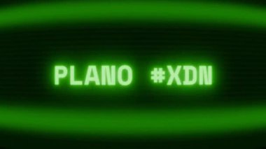 Old green CRT screen showing text PLANK HOLD appearing in random glitch and coding style