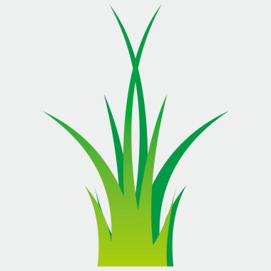 Basit yeşil çimen arka plan logosu