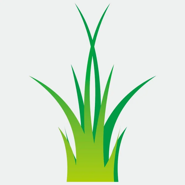 Простий Зелений Фон Трави Логотип Натхнення — стоковий вектор
