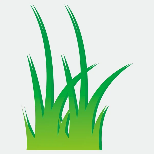 グリーンのシンプルな草のアイコン — ストックベクタ
