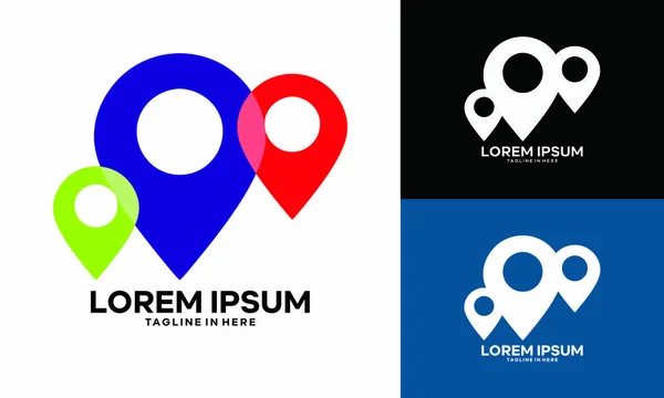 Minimalistyczna Inspiracja Logo Punktu Lokalizacji Dla Logo Ikon Aplikacji — Wektor stockowy