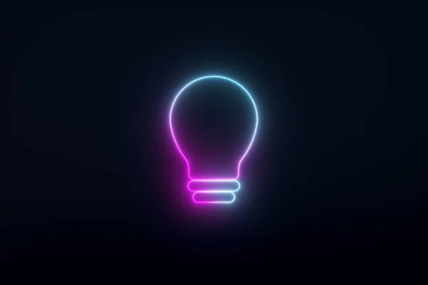 Neonglödlampa Symbol Render — Stockfoto