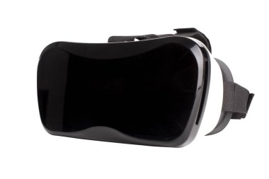 VR sanal gerçeklik yarısı izole üzerinde beyaz arka plan açık gözlük