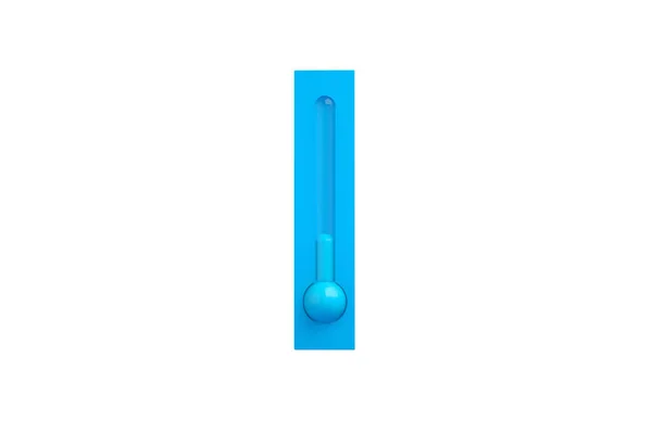 Thermometer Geïsoleerd Witte Achtergrond Met Lage Temperatuur Rendering Concept Van — Stockfoto