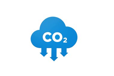 Beyaz arka planda izole edilmiş karbondioksit gazı bulutu, iklim değişikliği ve küresel ısınmayı sınırlamak için 3 boyutlu görüntüleme, CO2 emisyonlarını azaltma