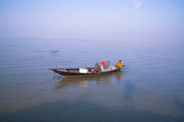 9 December 2022 Traditional fishing Boat in the Padma river - Bangladesh