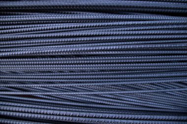 Steel wire for construction work, close-up. Industrial background