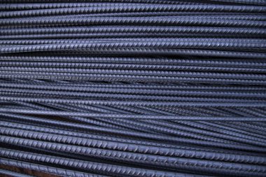 steel wire for construction work, close-up of steel wire background